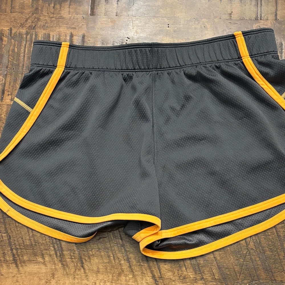 Reebok Women's Black Shorts with Orange Trim